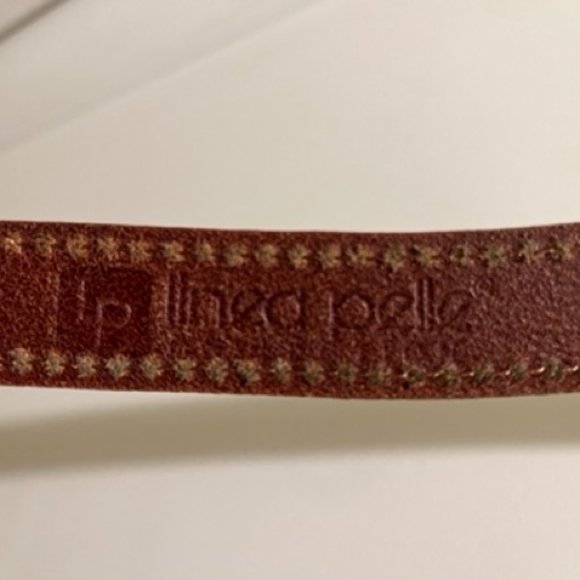 LINEA PELLE Genuine Leather Belt, Tan, 32"-36" - Picture 7 of 8